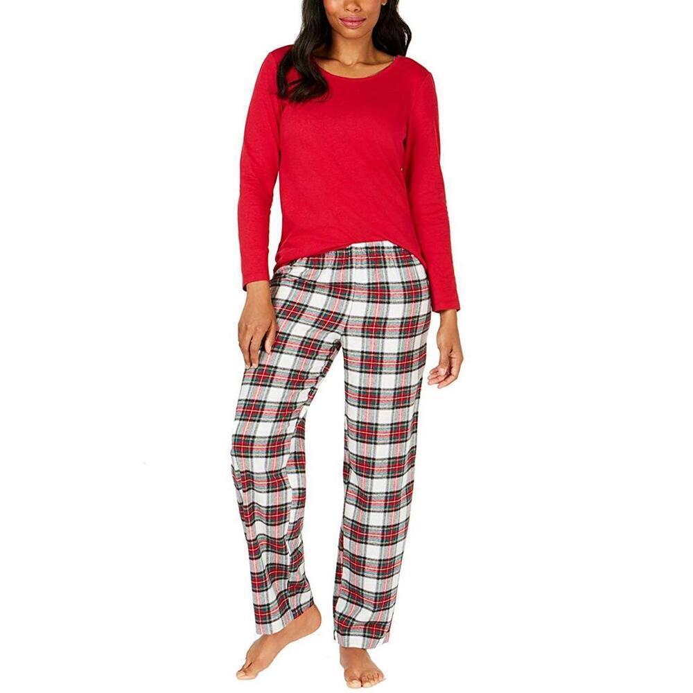 Family Pajamas Womens Stewart Plaid Pajama 2 Piece Set Size 2XL - Picture 2 of 2